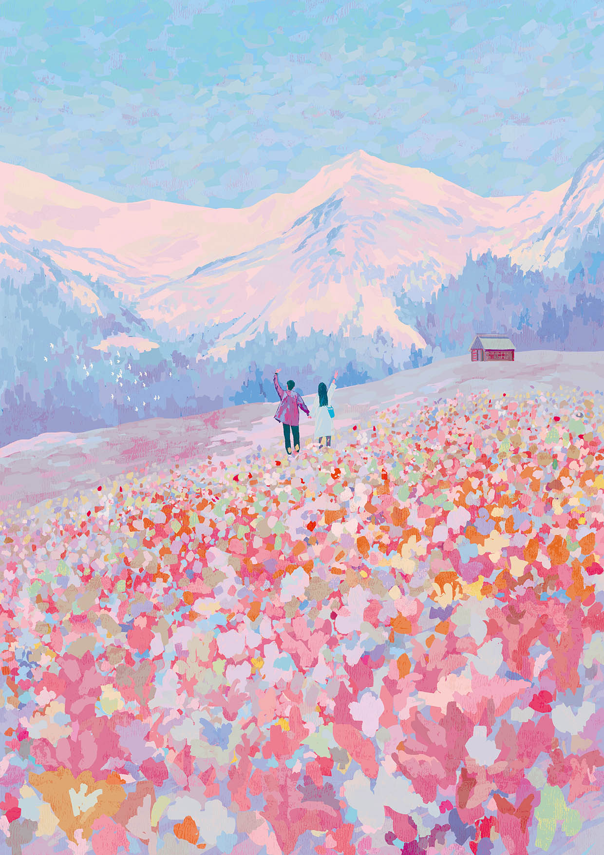 Snow Melts and Flowers Blossom - Double Sided